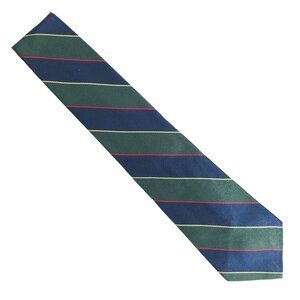 Bancroft New York Men Necktie Striped Color Blue Green Size 58x3.5 - NWOT - USA